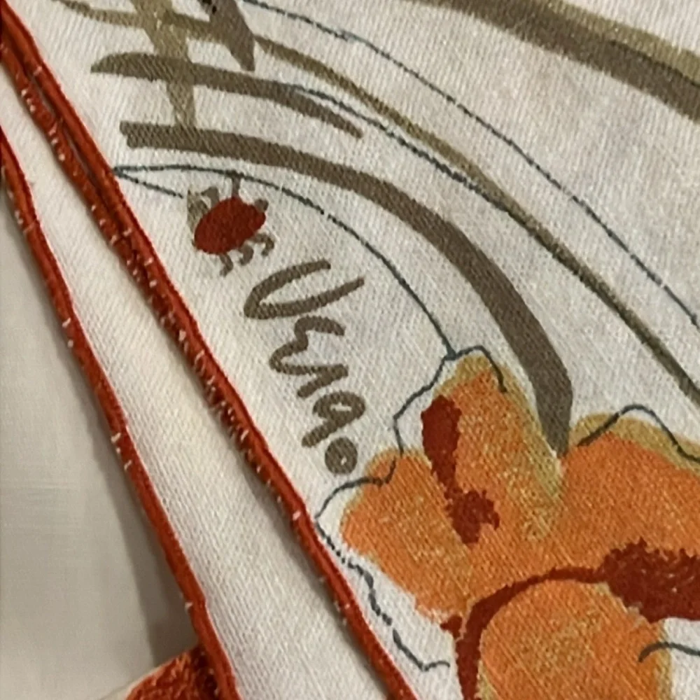 Vintage Vera Neumann ladybug tablecloth & 6 napkins oblong 84” x 60”